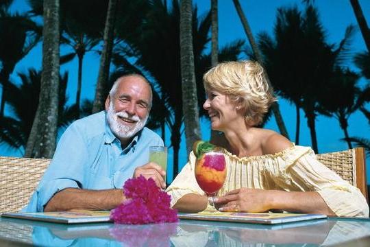 a man and a woman sitting at a table