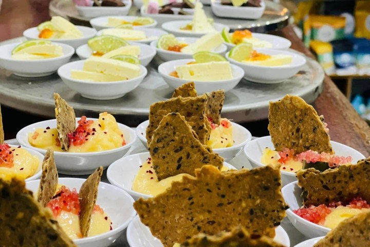 a plate of food on a table