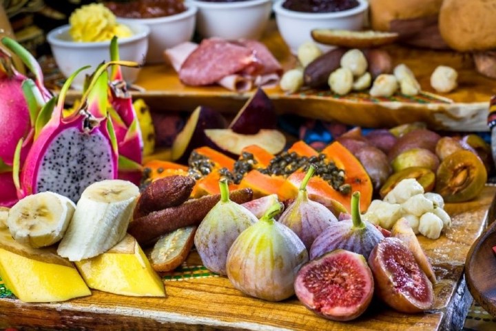 food on a table