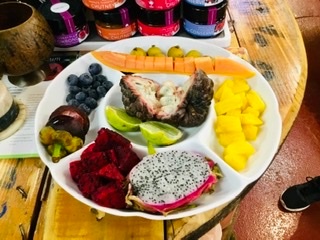 a bowl of food on a table