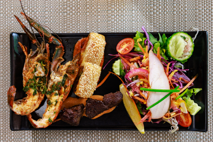 a box filled with different types of food