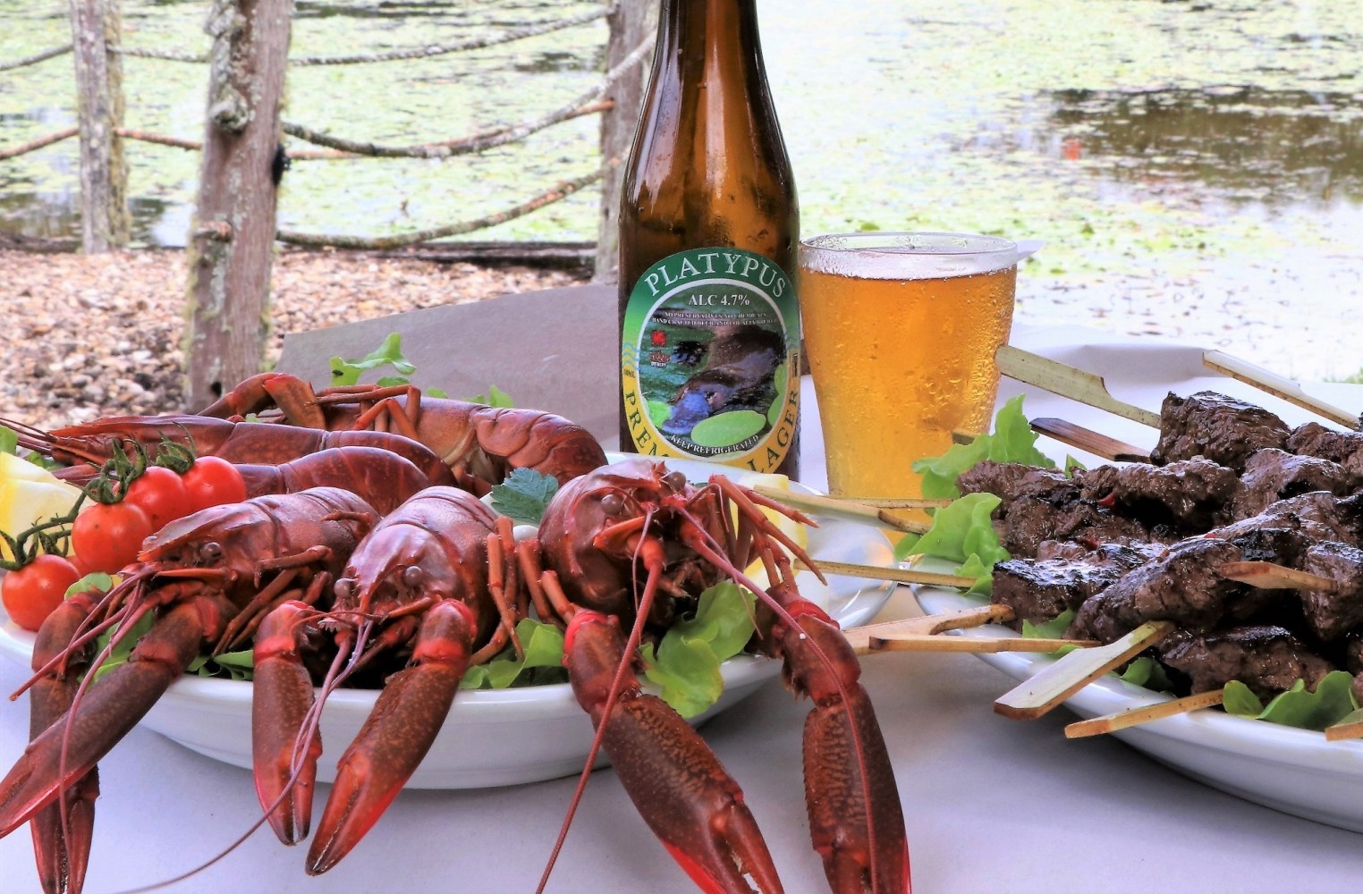 a plate of food on a table