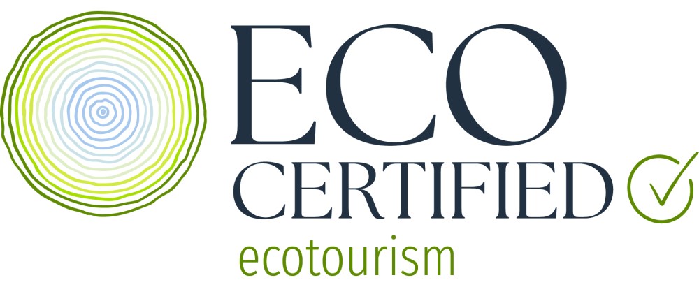 Eco Certified logo with green concentric circle pattern and text.